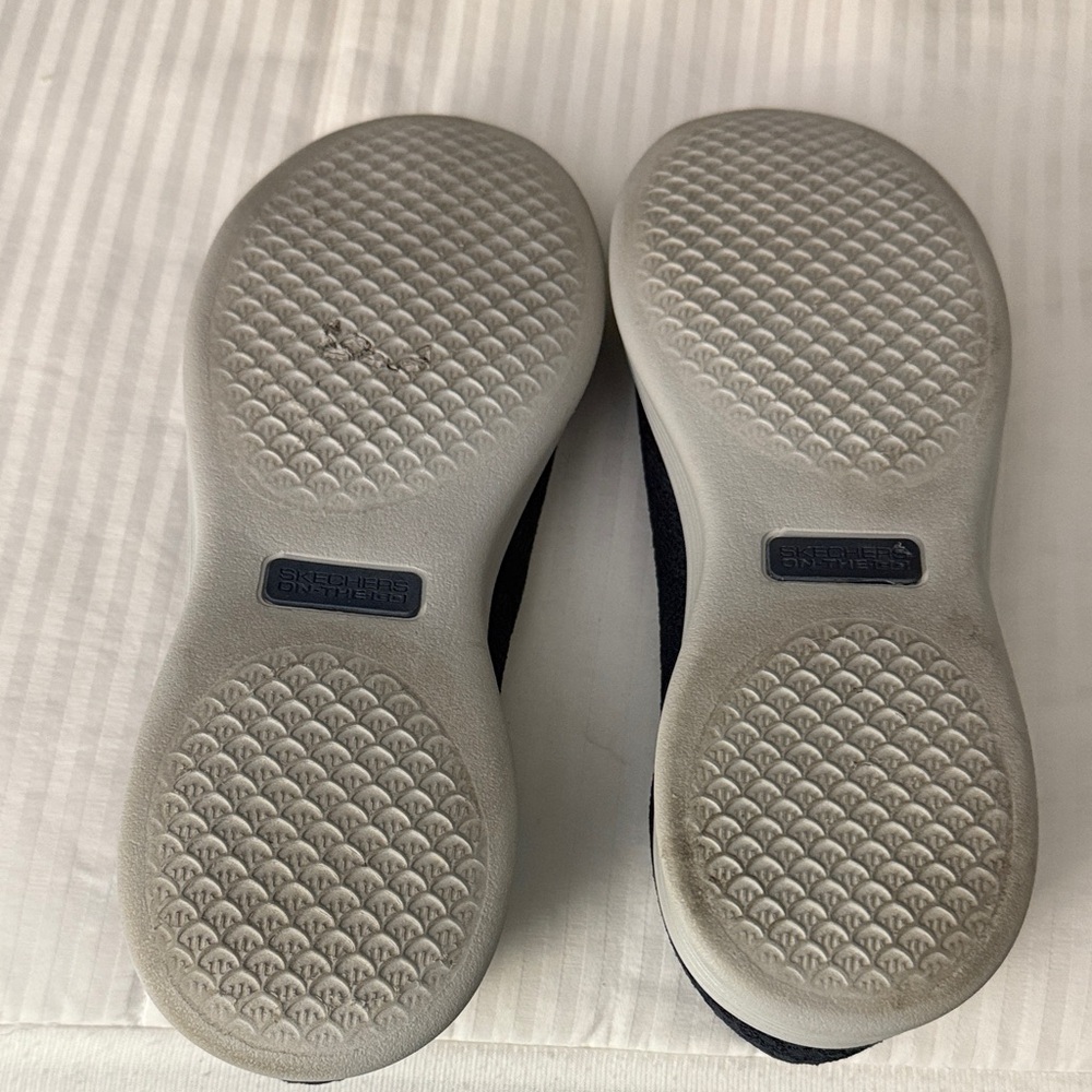 Skechers Women's Dark Blue Slip-On Flats - Picture 3 of 3